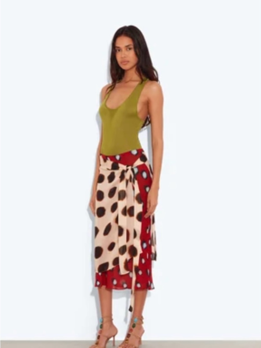 Midi skirt /faux wrap